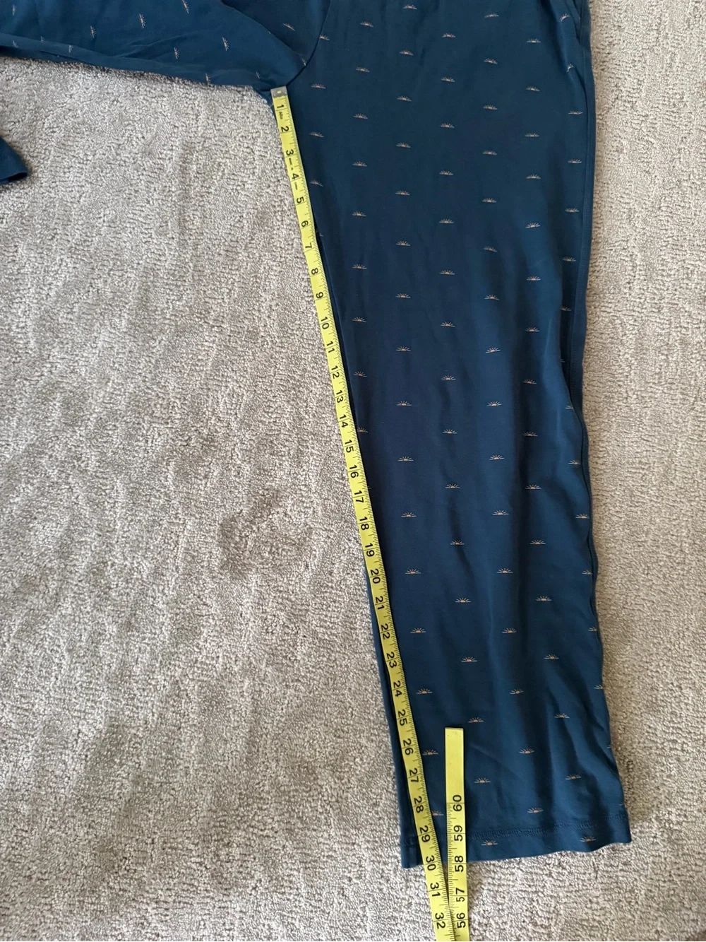 Faherty x Roller Rabbit Simon Blue Mini Wave Pajama Pants Mens Size XL Lounge